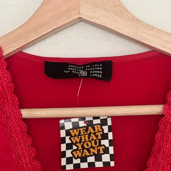 Dressed in LaLa No Risk No Magic Dress in Flame, NWT - Picture 4 of 6